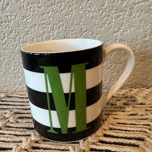 Kate Spade Lenox What’s In A Name Monogram M Striped Mug